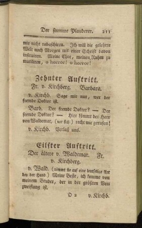 Eilfter Auftritt. - Funfzehnter Auftritt.