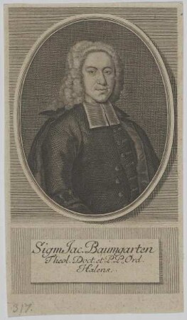 Bildnis des Sigm. Jac. Baumgarten