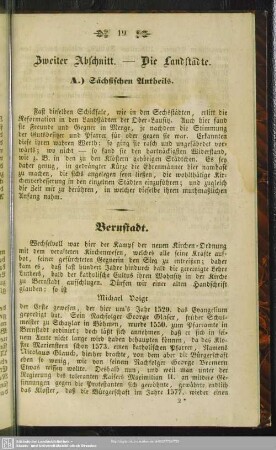 Zweiter Abschnitt. Die Landstädte