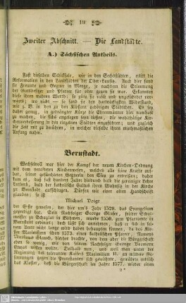 Zweiter Abschnitt. Die Landstädte