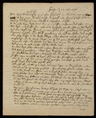 31: Brief von Johann Christoph Koch an Gustav Hugo, Gießen, 22.10.1796