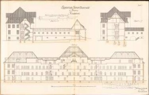 Psychiatrische Klinik der Albertus-Universität Königsberg: Schnitte 1:100