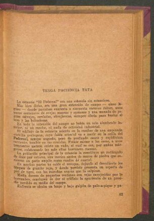 Tenga paciencia, tata