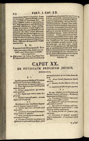 Caput XX. De Potestate Principum Imperii.