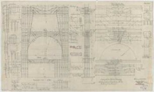 Fischer, Theodor; Planegg bei München (Bayern); Ev. Waldkirche - Turmrahmen (Schnitte, Querschnitte, Details)