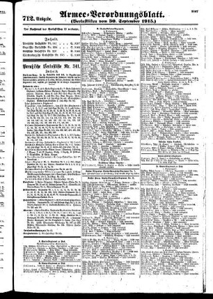 712. Ausgabe. Donnerstag, 30. September 1915