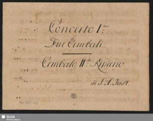 Concerto I: Cembalo II. ripieno.