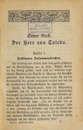 Hand und Ring : Von A. K. Green. Autorisierte Übertragung von Marg. Jacobi