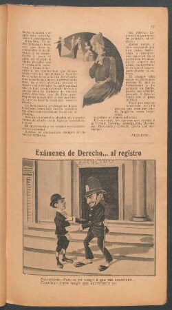 Exámenes de Derecho ... al registro - [Viñeta cómica]