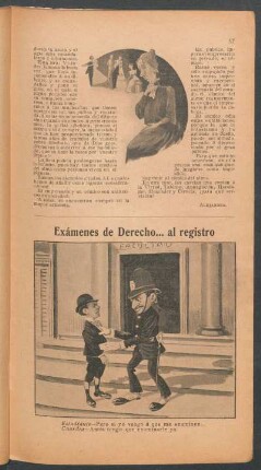 Exámenes de Derecho ... al registro - [Viñeta cómica]