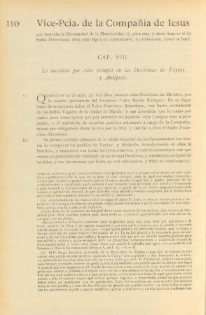 Cap. VIII. Lo sucedido por estos tiempos en las doctrinas de Taytay, y Antipolo