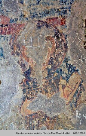 Thronender Christus in der Mandorla mit Erzengeln und Heiligen