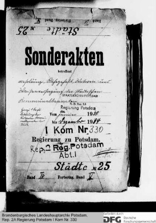 Neuregelung der Bezüge der Gemeindebeamten und ihrer Hinterbliebenen in den Städten
