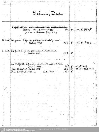 Schwarz, Dieter