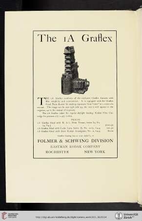 Folmer & Schwing Division, Eastman Kodak Company [1A Graflex Camera]