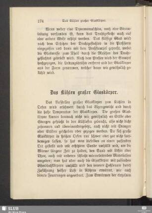 Das Kühlen großer Glaskörper