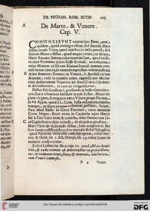 De Marte, & Venere. Cap. V