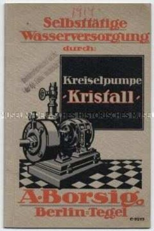 Selbsttätige Wasserversorgung durch Kreiselpumpe "Kristall"