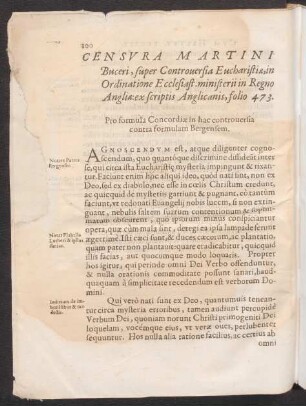 Censura Martini Buceri, super Controversia Eucharistiae ...