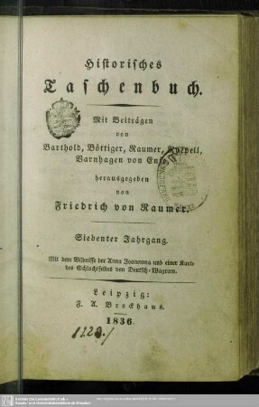7.1836: Historisches Taschenbuch