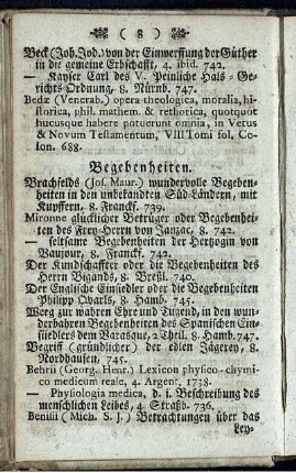 Begebenheiten.