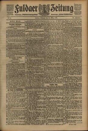 Erste Ausgabe vom Mittwoch, den 10. März 1909.
