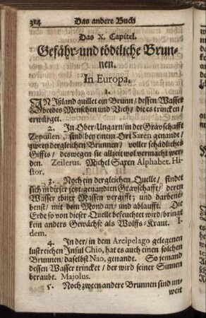 Das X. Capitel. Gefähr- und tödtliche Brunnen.