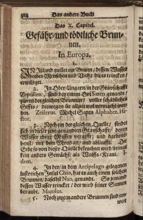 Das X. Capitel. Gefähr- und tödtliche Brunnen.