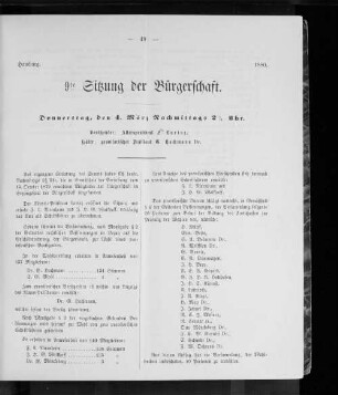 9te Sitzung