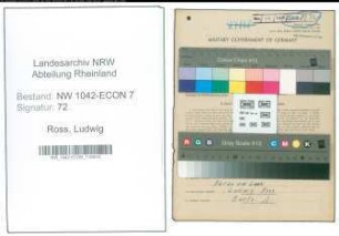 Entnazifizierung Ludwig Ross , geb. 28.05.1905 (Baecker)