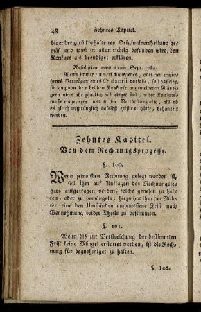 Zehntes Kapitel. Von dem Rechnungsprozesse. - Vierzehntes Kapitel. Von dem ordentlichen Beweise durch Zeugen.