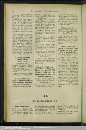 XI. Armenanstalten