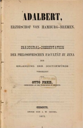 Adalbert, Erzbischof von Hamburg-Bremen