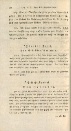 Fünfter Titel. Von Erb-Dienstbarkeiten