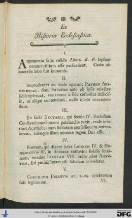 Ex Historia Ecclesiastica.