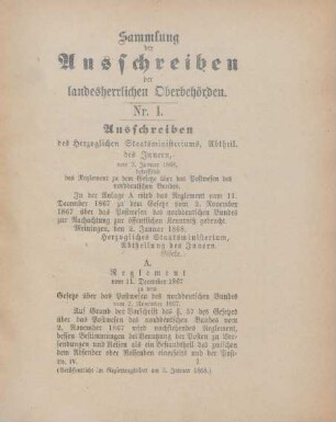 2. Januar 1868-31. December 1869 = Nr. 1-50
