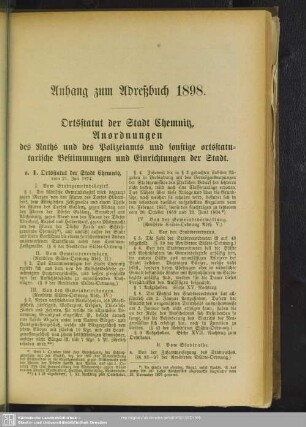Anhang zum Adreßbuch 1898