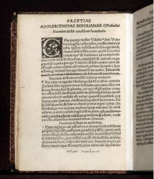 Facetiae Adolescentiae Bebelianae Opuscula