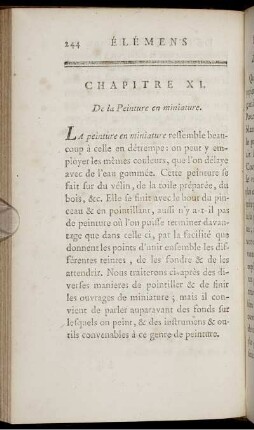 Chapitre XI. De la Peinture en miniature