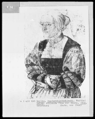Bildnis einer Frau in halber Figur, nach links