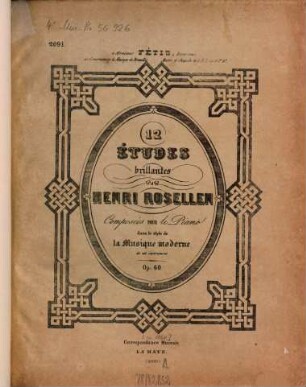 12 études brillantes : composées pour le piano dans le style de la musique moderne ; op. 60