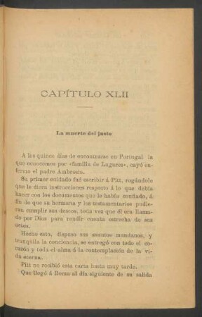 Capítulo XLII - La muerte del justo.