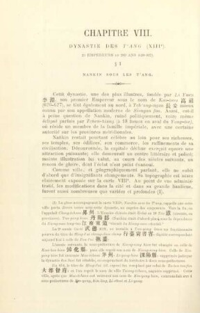 Chapitre VIII. Dynastie des T'ang (XIIIe)