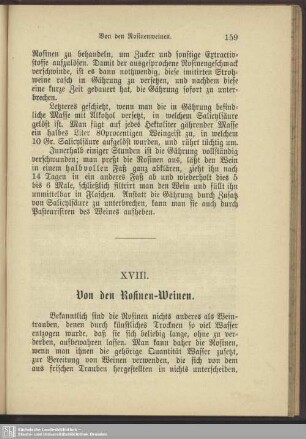 XVIII. Von den Rosinen-Weinen