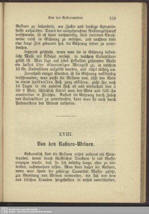 XVIII. Von den Rosinen-Weinen