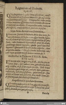 Fulgentius ad Probam, Epist. IV.