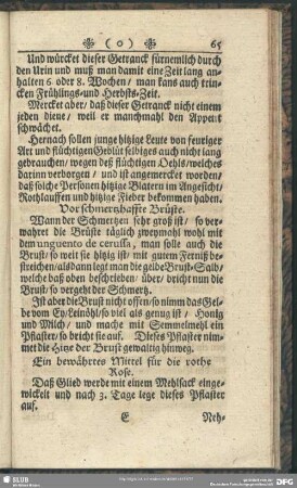 Ein bewährtes Mittel für die rothe Rose