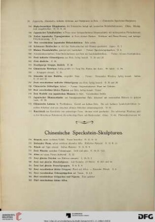 Chinesische Speckstein-Skulpturen (Nr. 774-791)