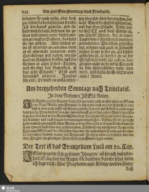 Am dreyzehenden Sonntage nach Trinitatis