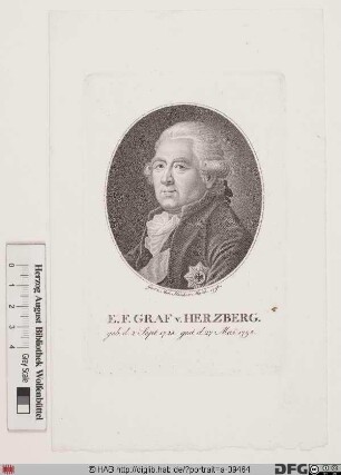 Bildnis Ewald Friedrich von Hertzberg (1786 Graf)